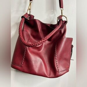 Unbranded Red Faux Leather Crossbody Bag / Purse